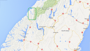 map of the Hollyford Track